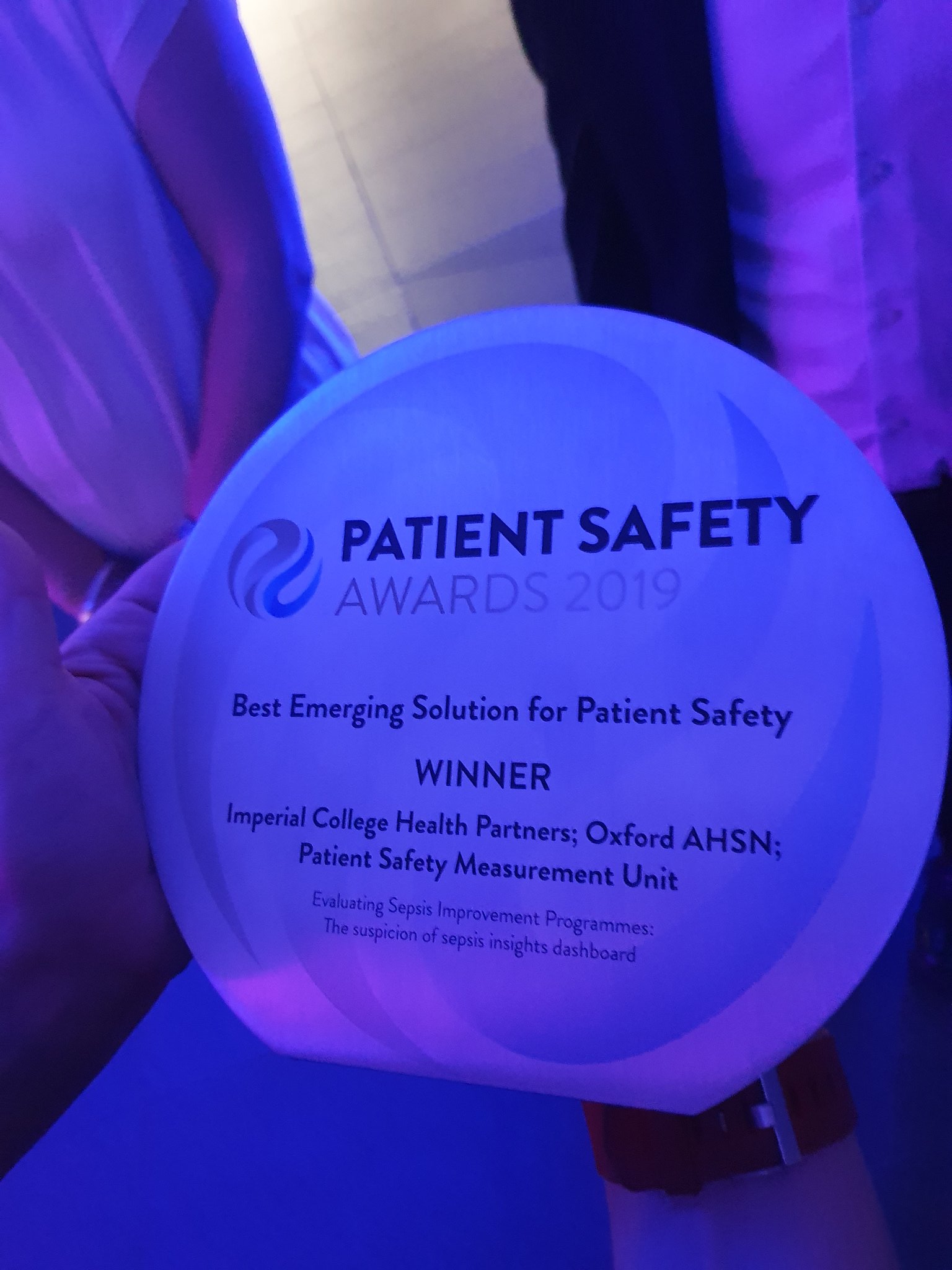 ICHP are winners at HSJ Patient Safety Awards Imperial College Health